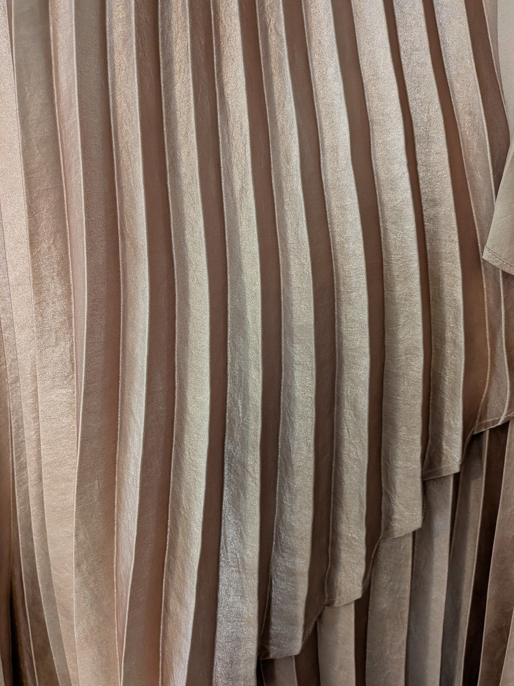Anthropologie Maeve Dusty Rose Asymmetrical Pleated Midi Skirt - Picture 3 of 16